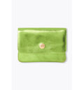 Petit Porte-monnaie Cuir Irisé - Vert Uni Colore