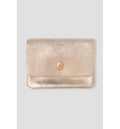 Petit Porte-monnaie Cuir Irisé - Jaune Uni Colore