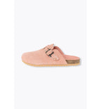 Sabot en Cuir Suédé Femme - Rose Uni Colore