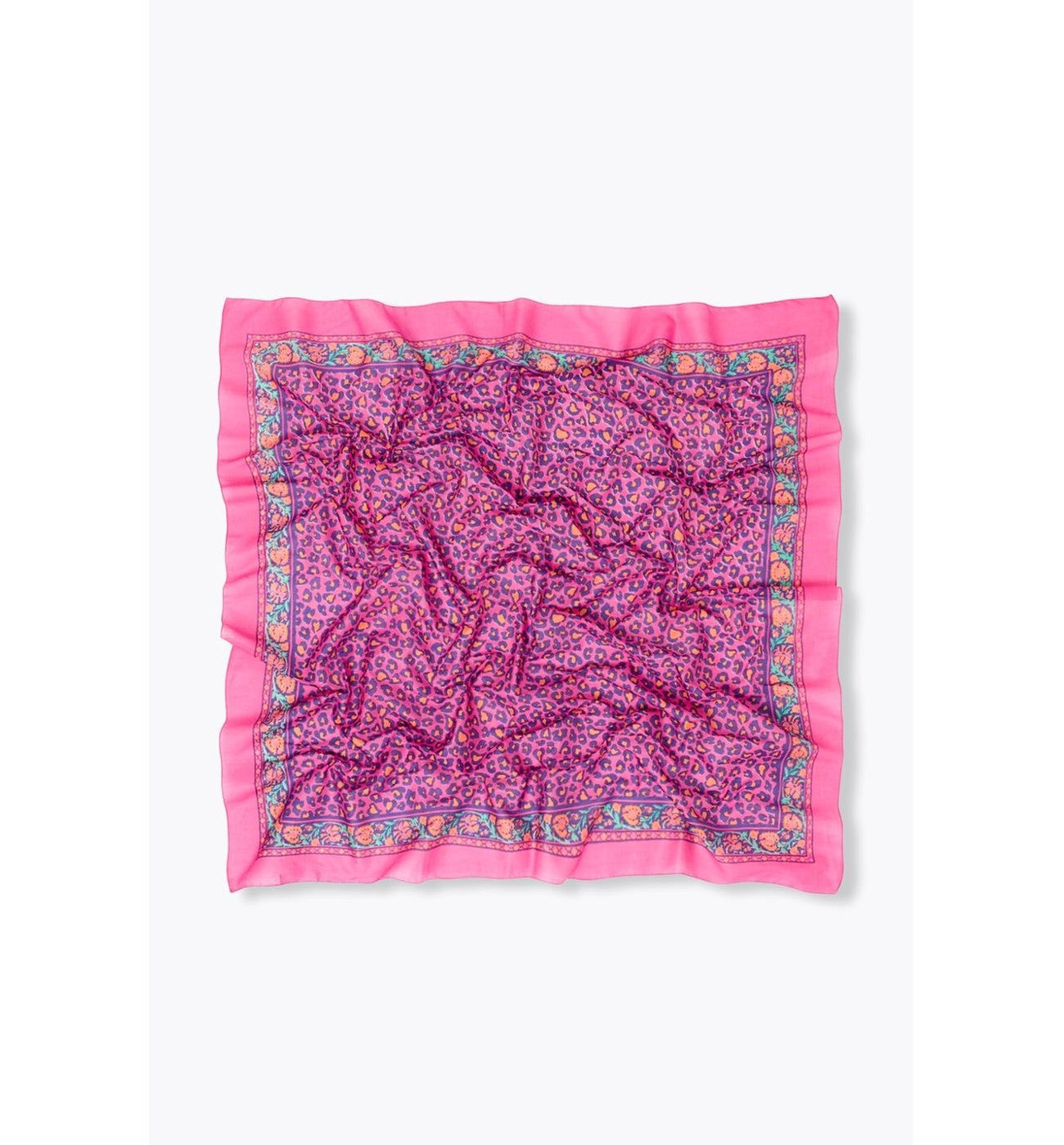 Foulard Imprimé Léopard Femme - Rose Imprime