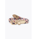 Ceinture Tressée en Cuir - Rose Imprime