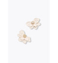 Boucles D'oreilles Demi-fleurs - Jaune Uni Colore