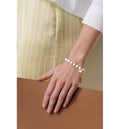 Bracelet de Perles à Pompon - Jaune Uni Colore