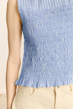 Top Cerise - Bleu