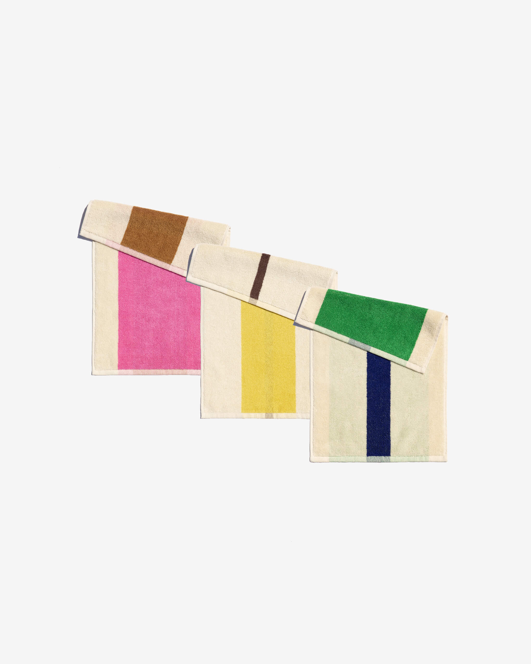 Gastendoekjes Set Pink Royal Blue Brown (3 st.) - SUITE702