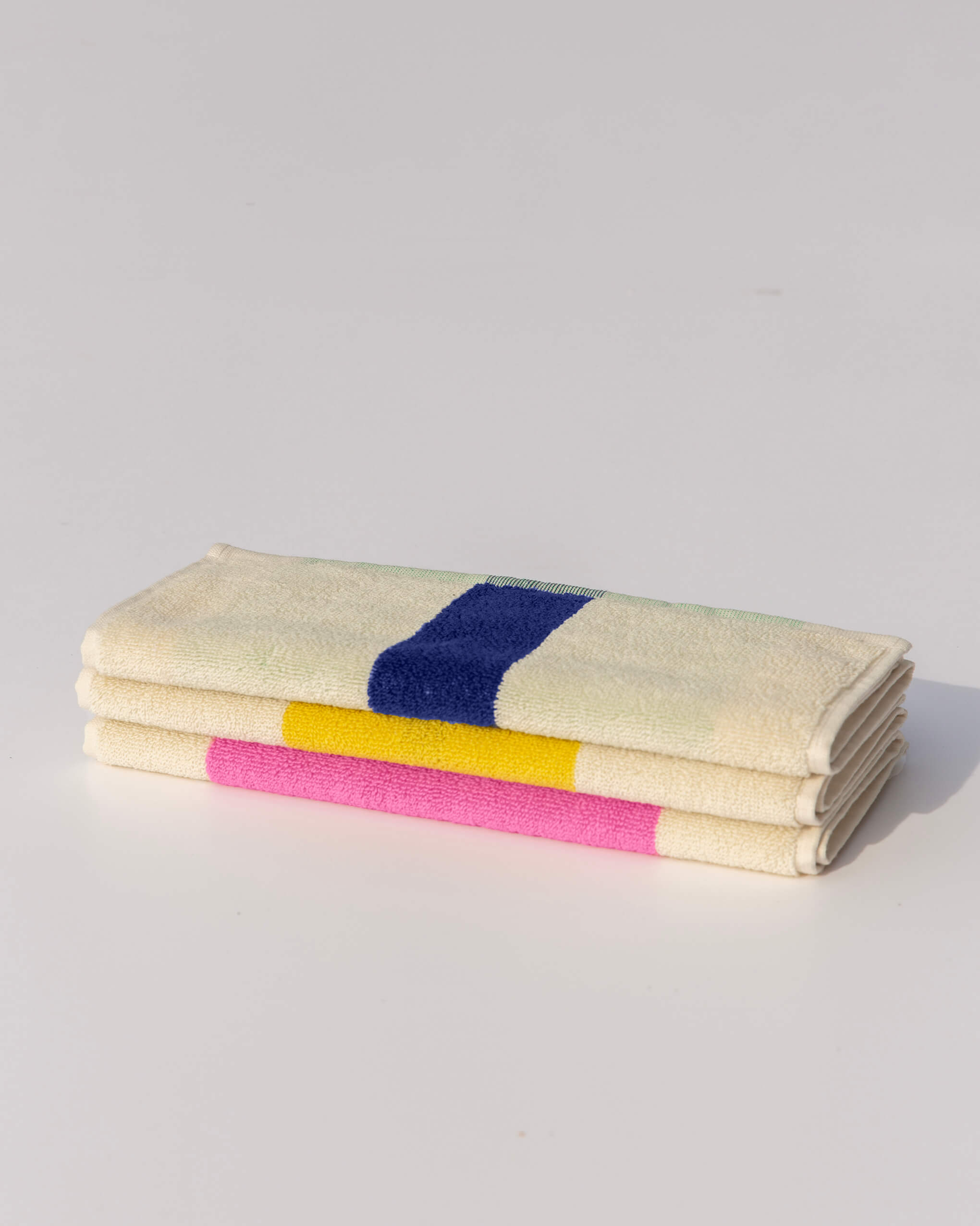 Gastendoekjes Set Pink Royal Blue Brown (3 st.) - SUITE702