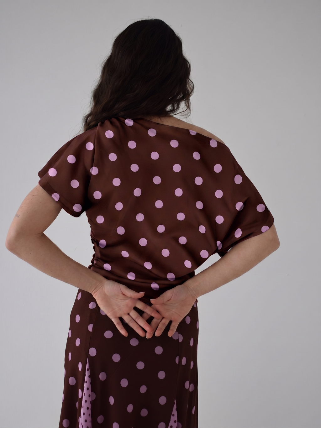 Top Jimena Pois Marron Et Rose