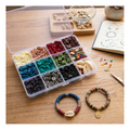Boite De 11 Couleurs Naturelles De Perles Heishi 6 Mm + Accessoires