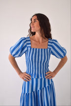 Top Beth Rayures Bleu