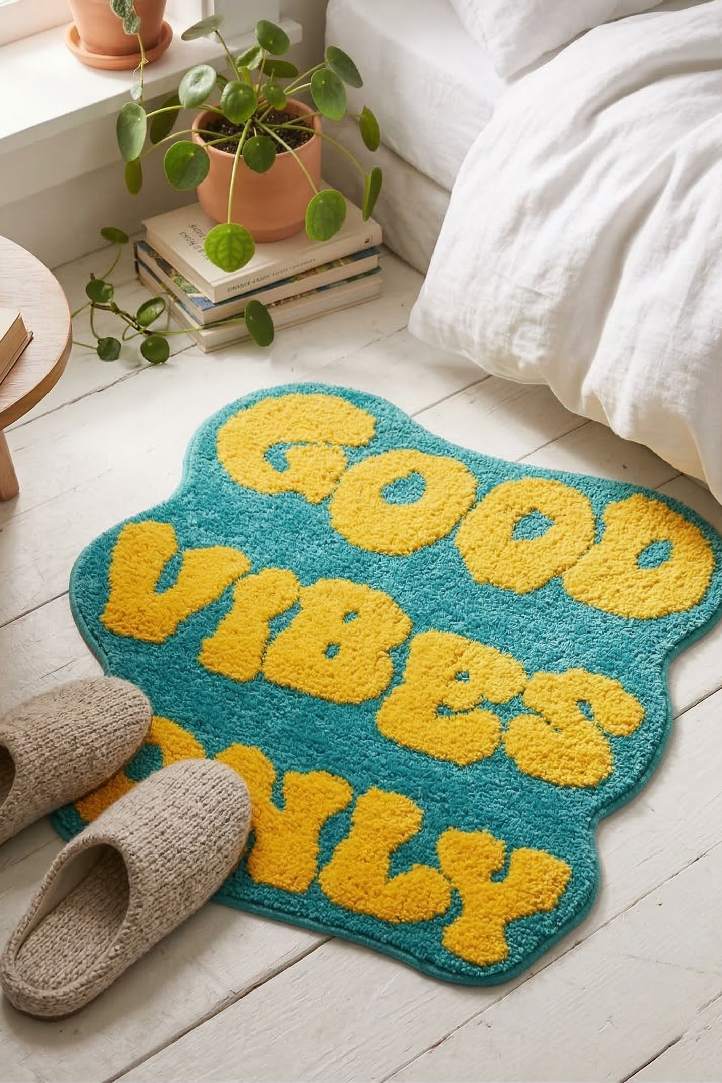 Amsterdam - Tapis Coloré Good Vibes Only - Textile