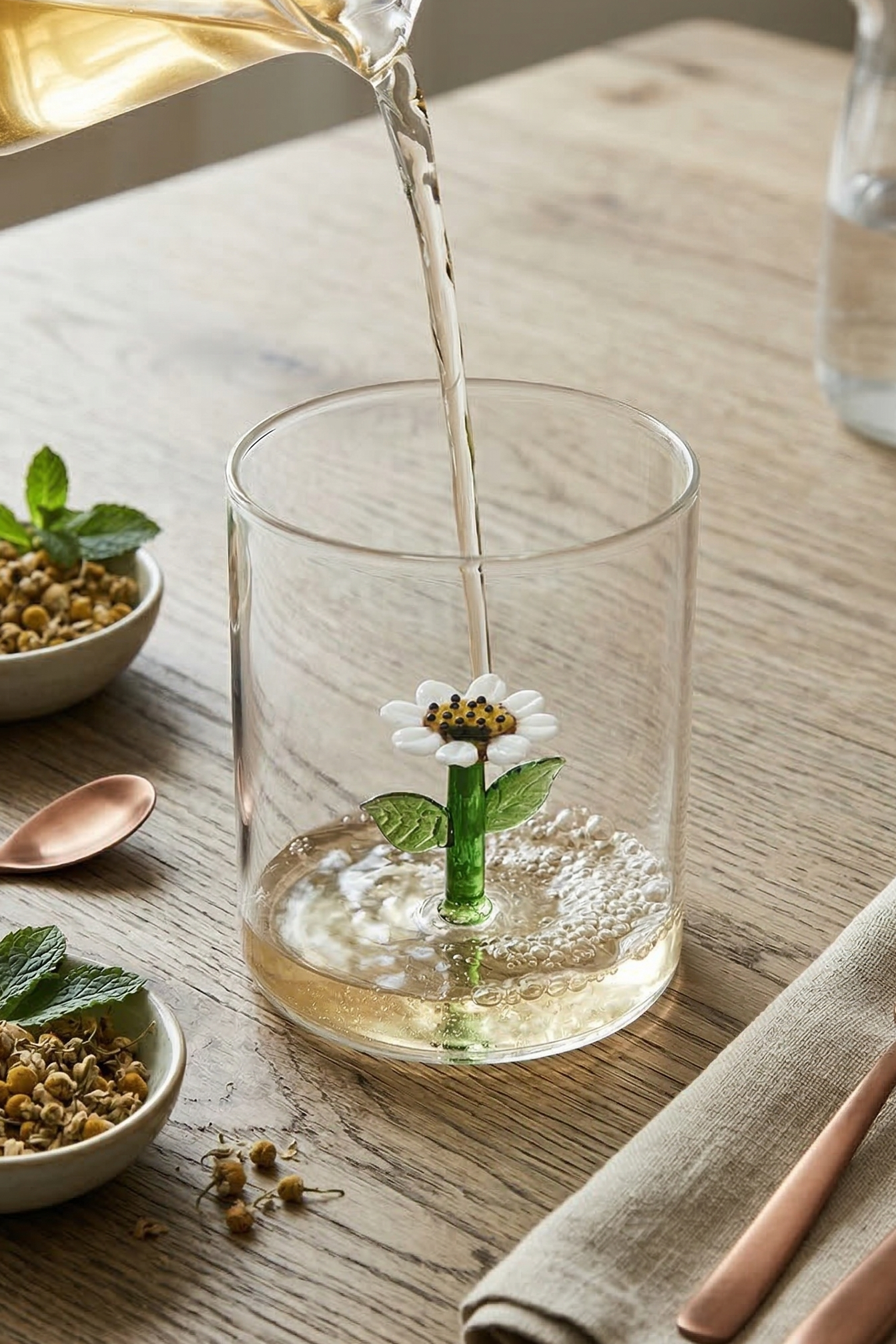 Monterey - Lot De 2 Gobelets Marguerites - Verre Borosilicate - 250ml