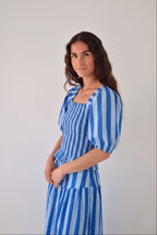 Top Beth Rayures Bleu