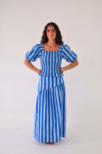 Top Beth Rayures Bleu