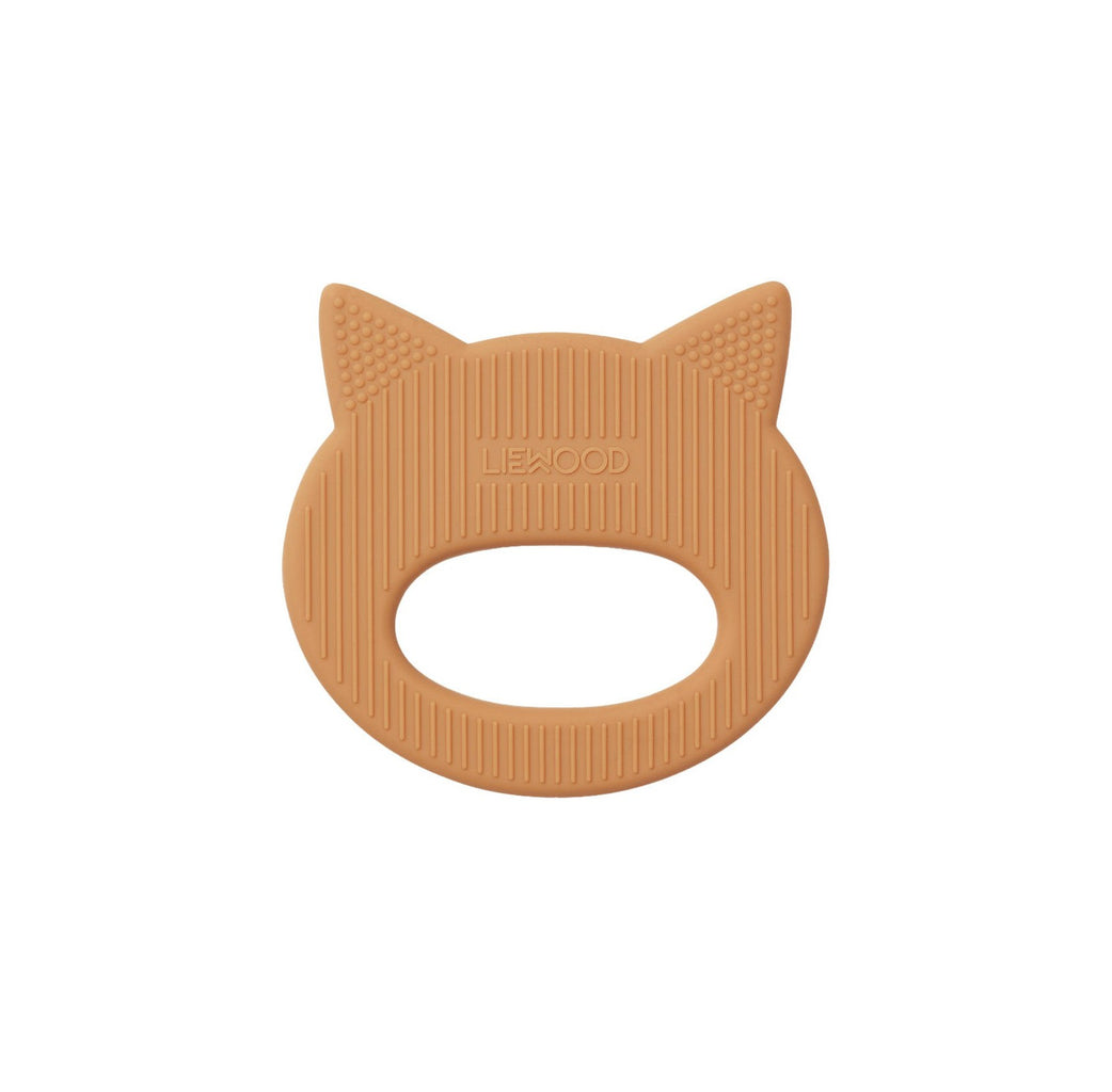 Liewood - Anneau De Dentition De Bébé En Silicone Gemma - Cat Mustard