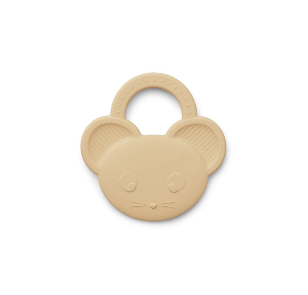 Anneau De Dentition De Bébé En Silicone Gemma - Mouse Wheat Yellow