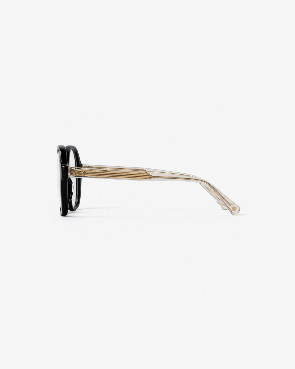 Lunettes de vue Gigi Noir — monture oversize acétate-métal, vue de profil