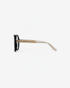 Lunettes de vue Gigi Noir — monture oversize acétate-métal, vue de profil