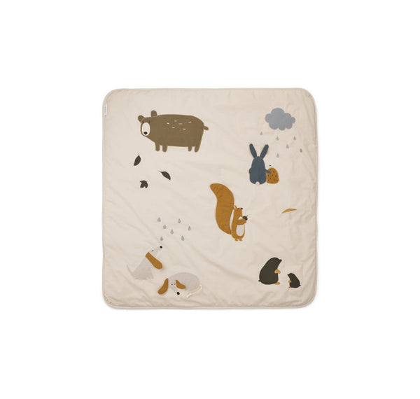 Liewood - Tapis D'Activité En Coton Biologique Glenn - Friendship Sandy Mix
