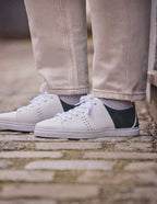 Baskets Basses René - Blanc Et Vert