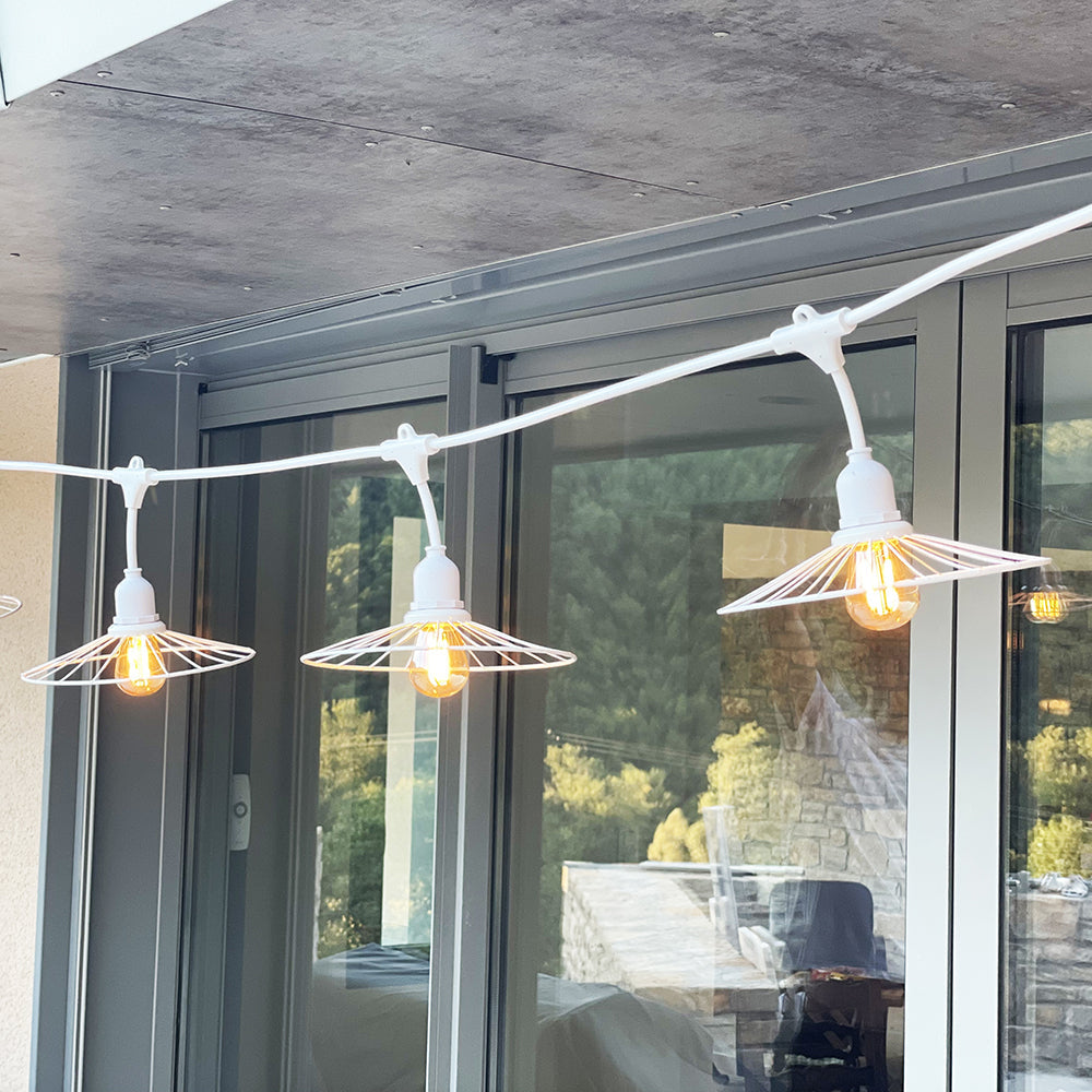 Chic - Guirlande Filaire E27 - Acier - Blanc