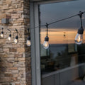 Guirlande lumineuse solaire 10 ampoules à filament vintage LED blanc chaud MAFY SOLAR 6.50m - REDDECO.com