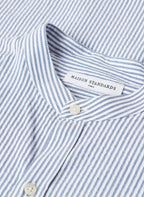 Maison Standards - Chemise Mao Seersucker R - Bleu - Homme