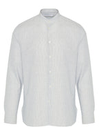 Maison Standards - Chemise Mao Rayée - Bleu - Homme