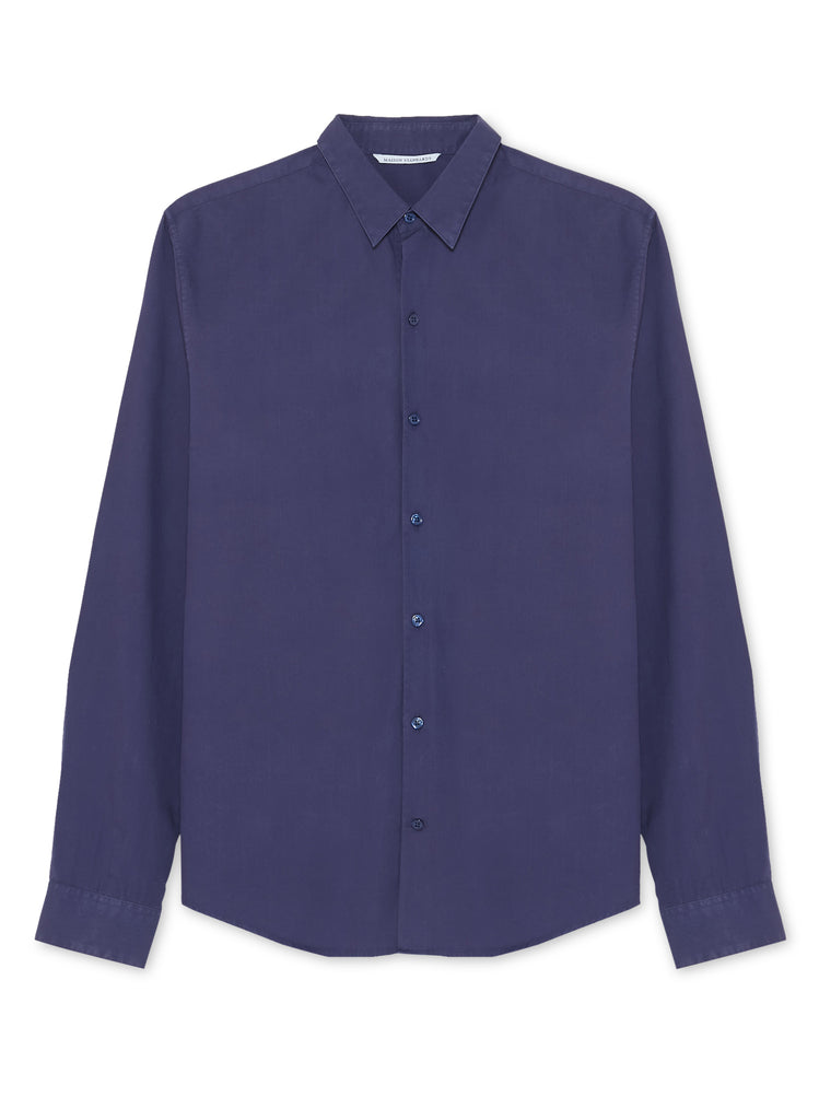 Maison Standards - Chemise John Popeline Pat - Bleu - Homme