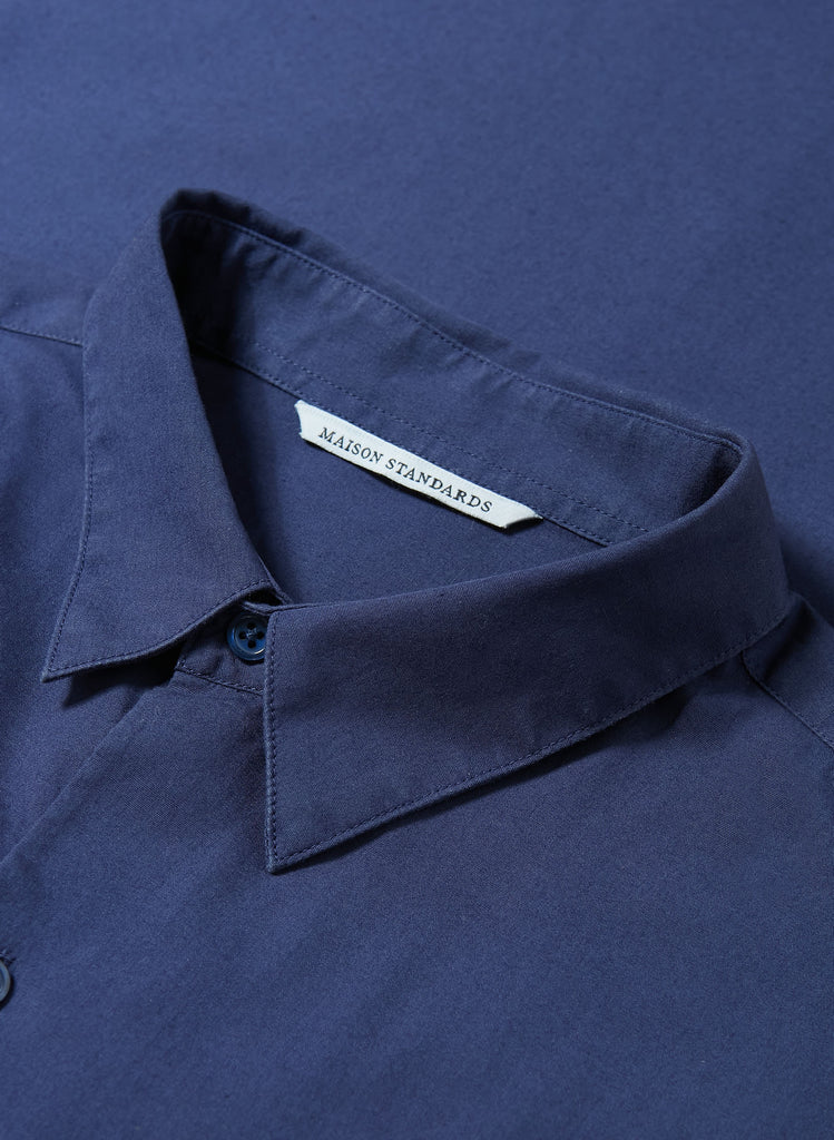 Maison Standards - Chemise John Popeline Pat - Bleu - Homme