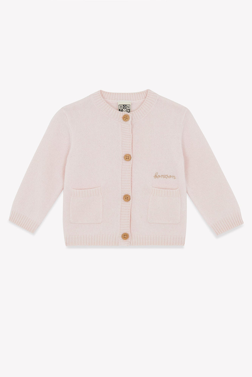 Cardigan - Rose Bébé 100% Cachemire