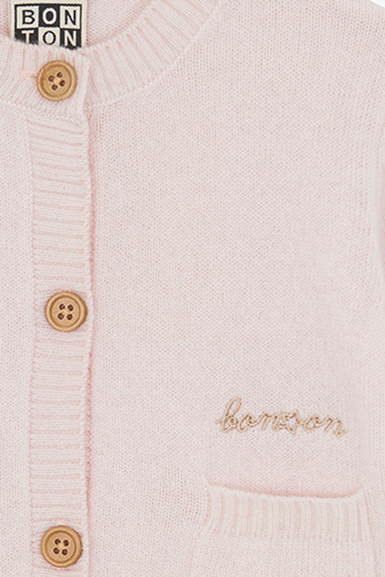 Cardigan - Rose Bébé 100% Cachemire