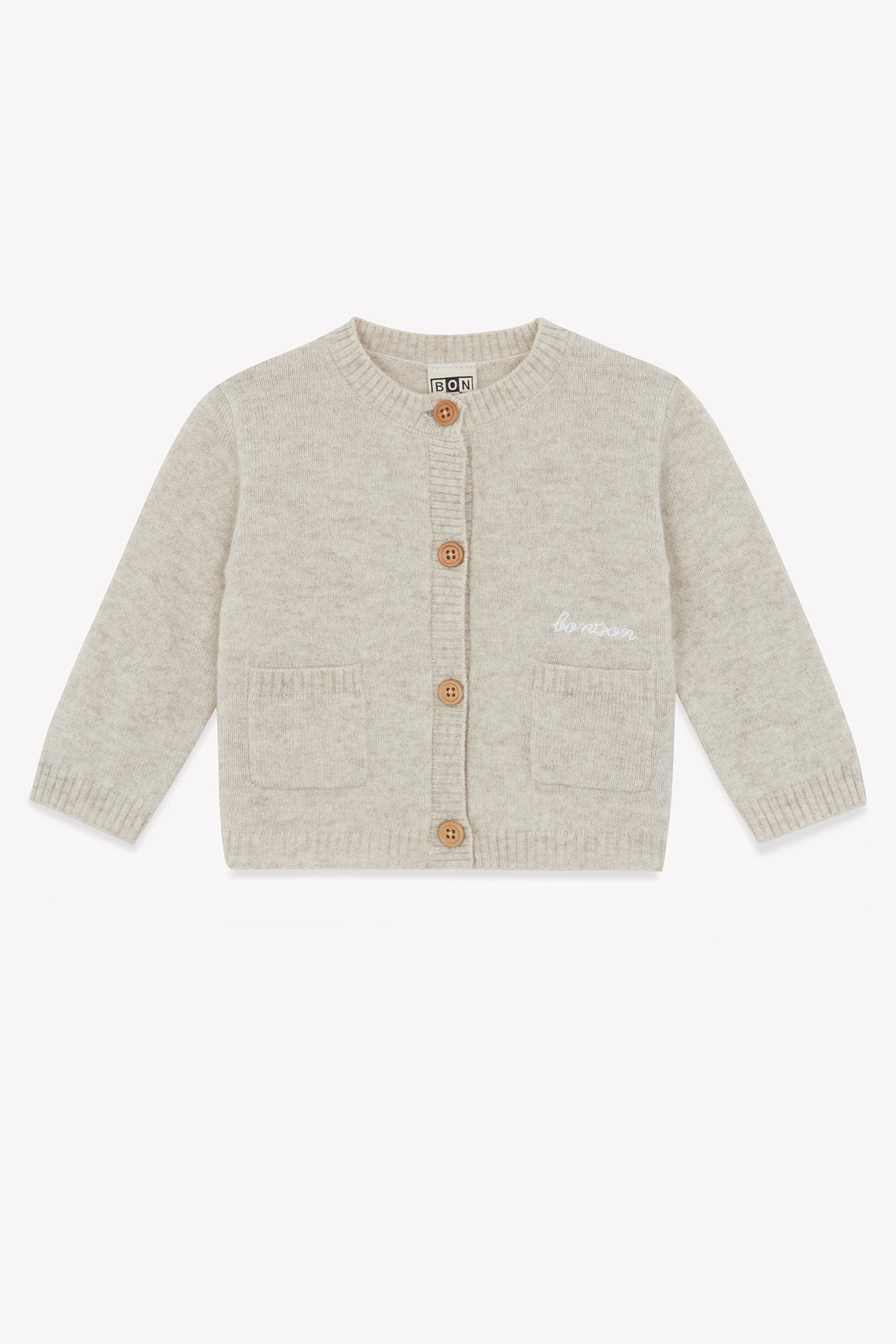 Cardigan - Beige Bébé 100% Cachemire