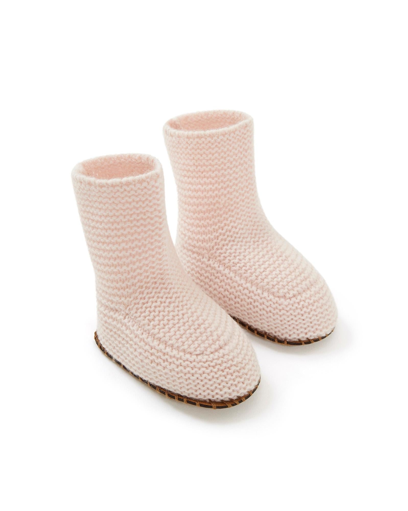 Chaussons - Rose Bébé 100% Cachemire
