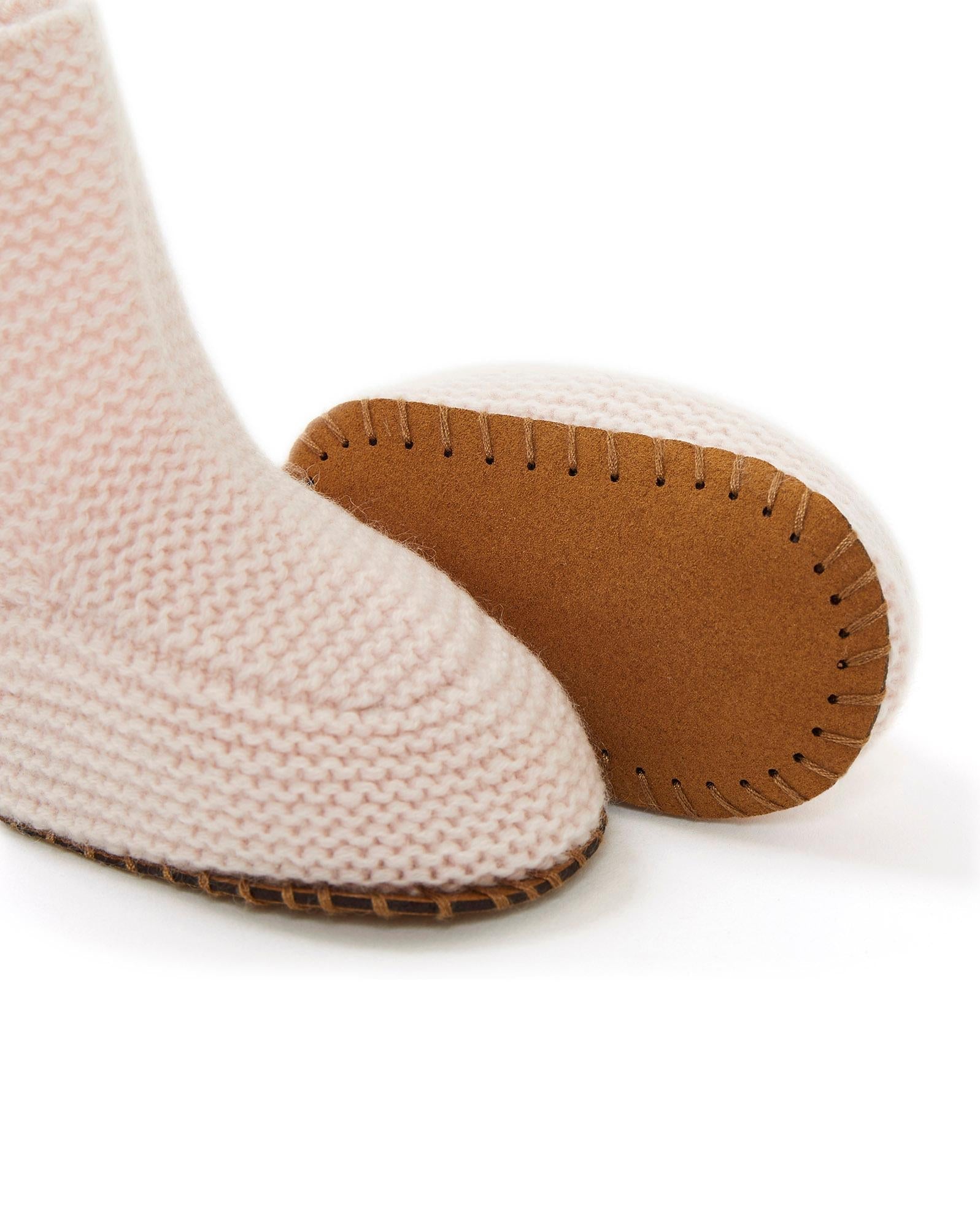 Chaussons - Rose Bébé 100% Cachemire