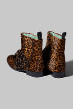 Boots Bb En Cuir Imprimé Léopard & Girafe