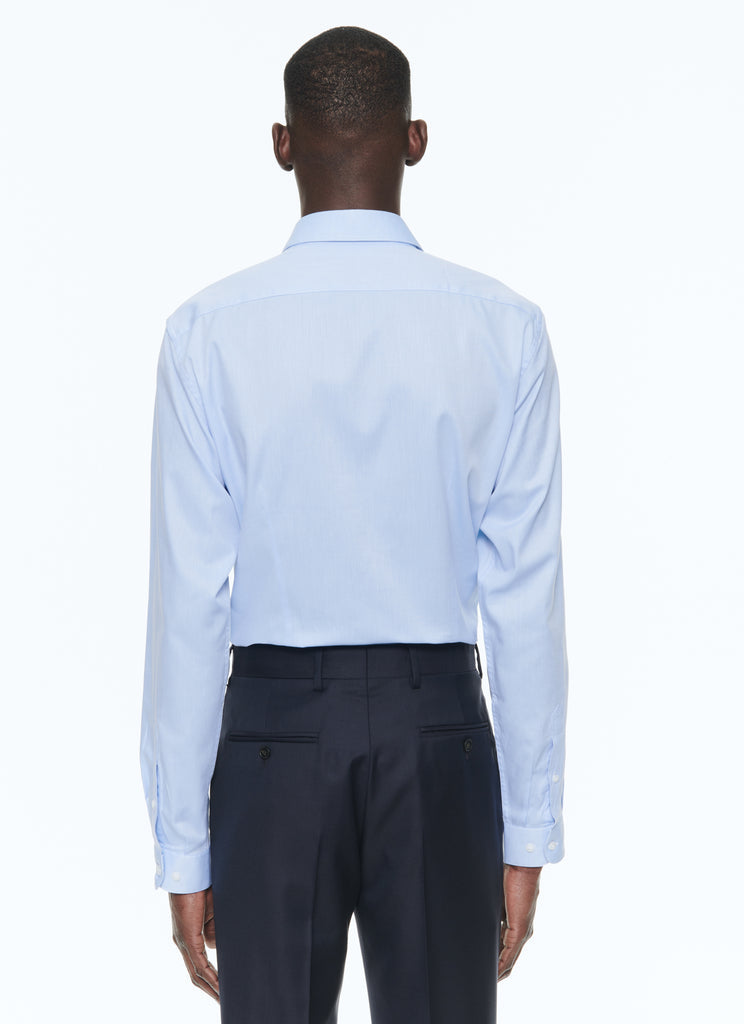 Fursac - Chemise Bleue En Twill De Coton