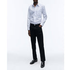 Fursac - Chemise Blanche En Popeline De Coton À Carreaux