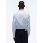 Fursac - Chemise Blanche En Popeline De Coton À Carreaux