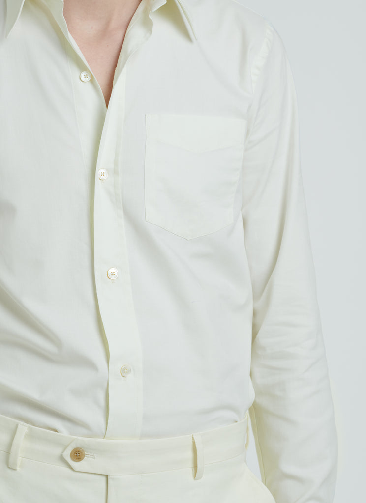 Fursac - Chemise Casual Oxford Jaune Pâle Poche Poitrine - Jaune Pale