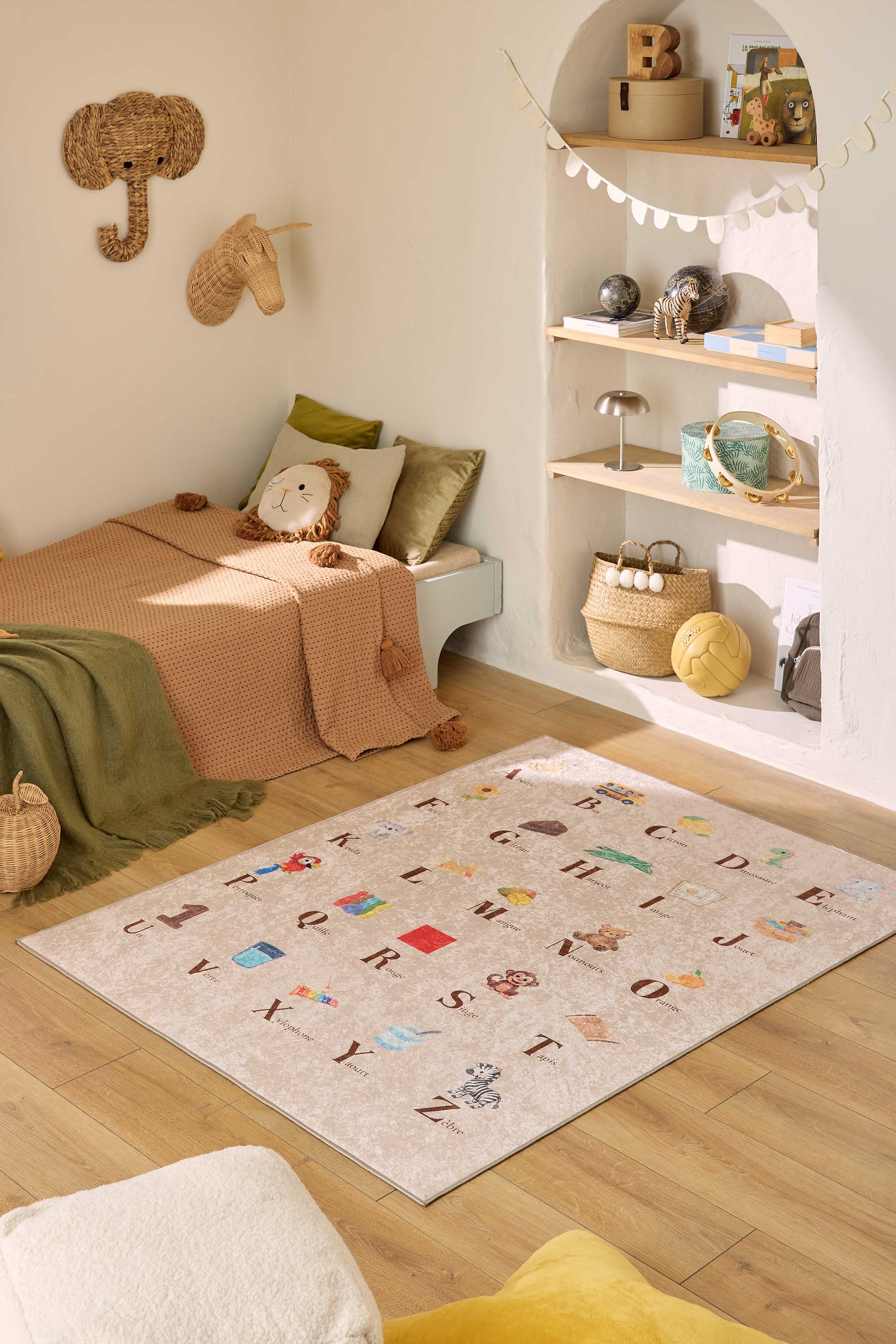 Happy - Tapis D'Intérieur - Polyester Imprimé - Beige