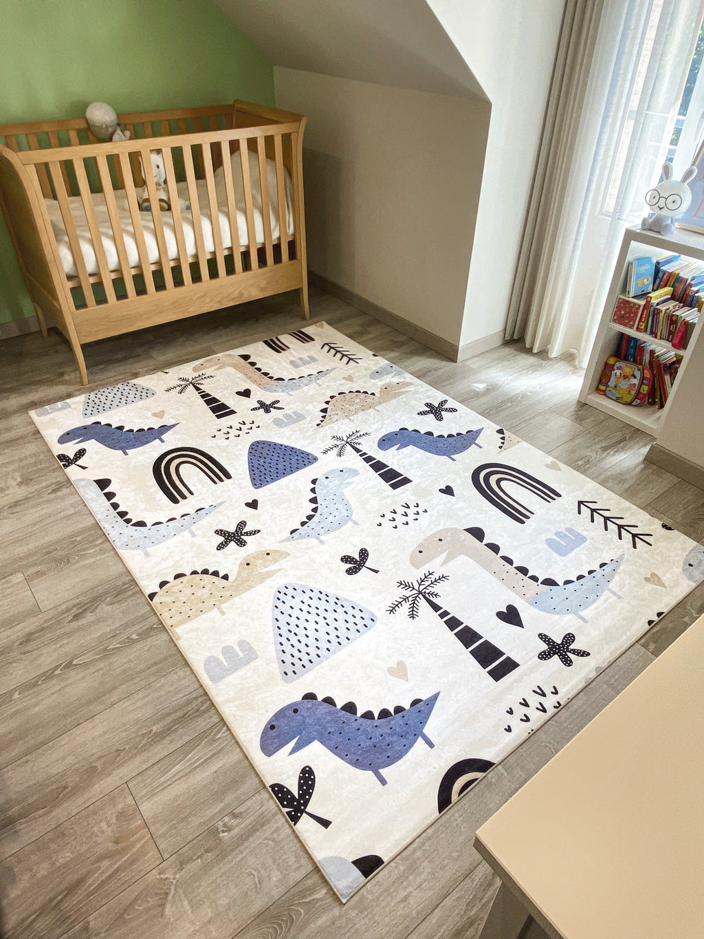 Happy - Tapis D'Intérieur - Polyester Imprimé - Bleu
