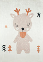 Happy - Tapis D'Intérieur - Polyester Imprimé - Marron