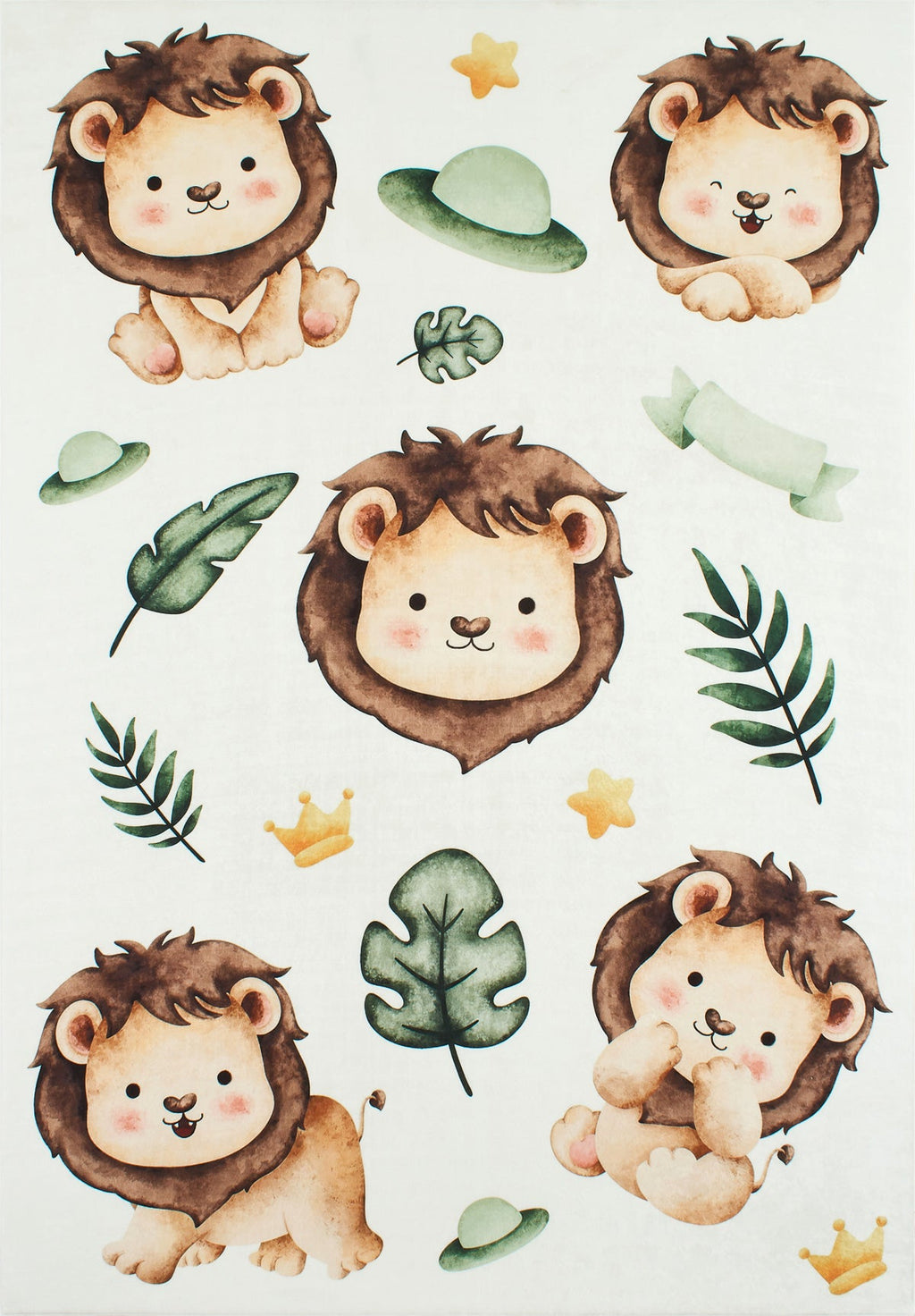 Happy - Tapis D'Intérieur - Polyester Imprimé - Beige