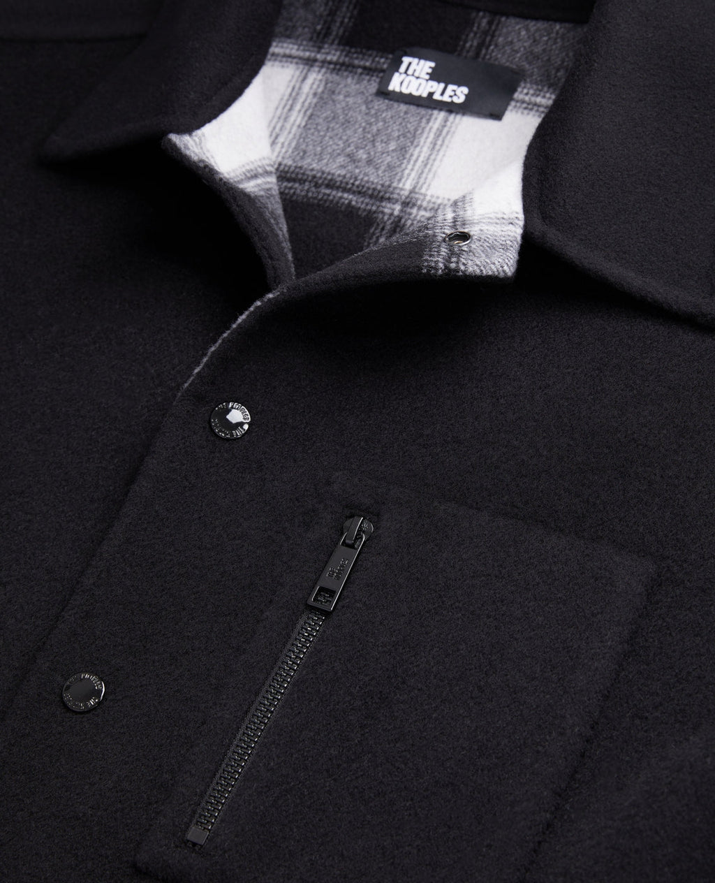 The Kooples - Veste En Laine - Noir - Homme
