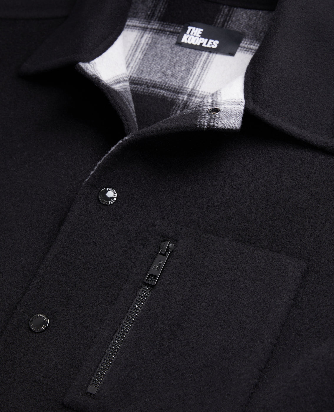 The Kooples - Veste En Laine - Noir - Homme
