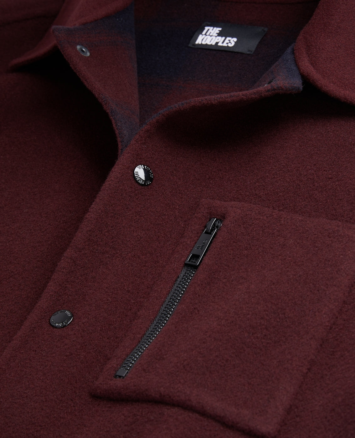 The Kooples - Veste En Laine - Bordeaux - Homme