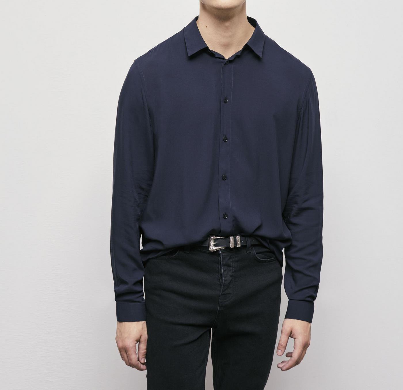 The Kooples - Chemise Slim Decintree Unie Patte De Boutonnage Cachee - Homme