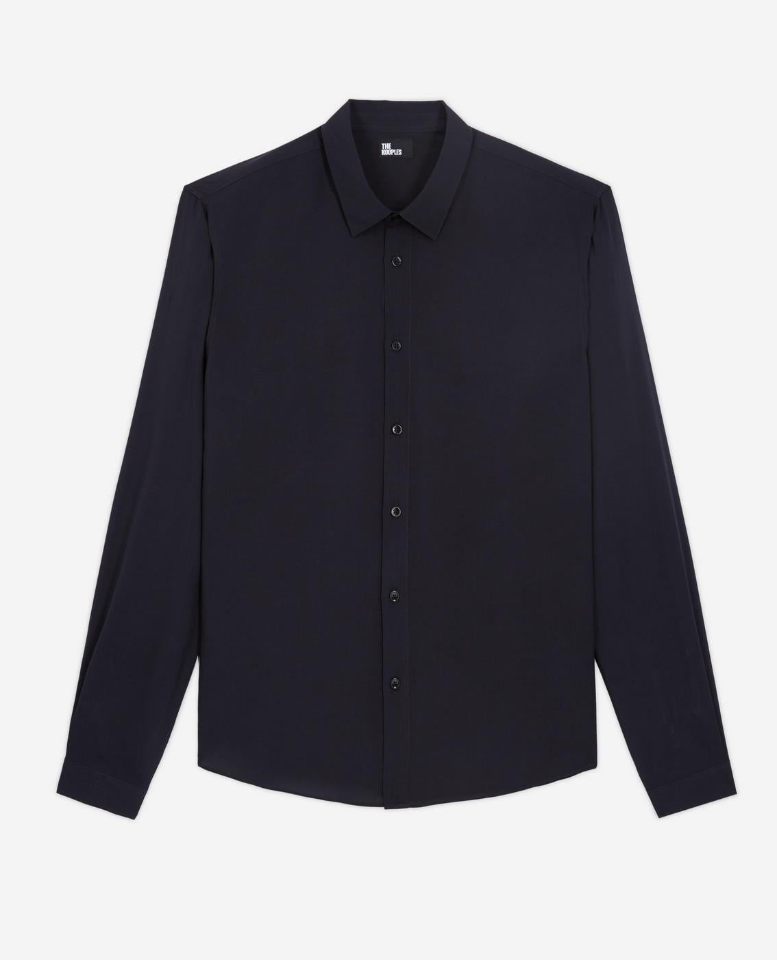 The Kooples - Chemise Slim Decintree Unie Patte De Boutonnage Cachee - Homme