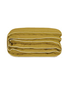 Housse De Couette Percale De Coton - Vert Bronze Liseré Blanc