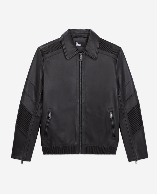 The Kooples - Veste En Cuir D'Agneau - Noir - Homme